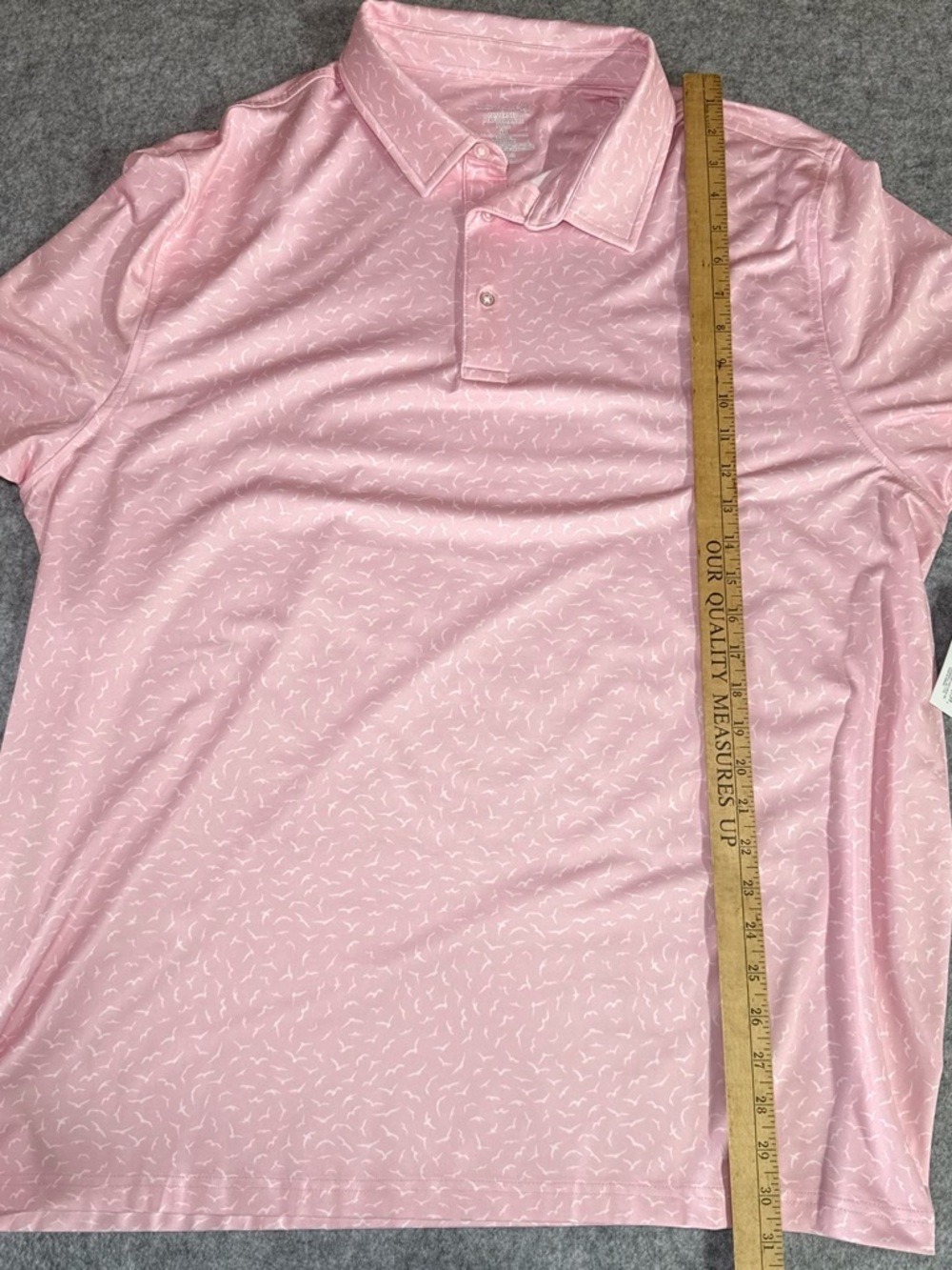 Men's Pink Polo Shirt - Lightweight Performance